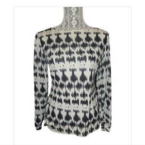 Designer Tal Beck Patterned Top With Fancy Puffy Sleeves